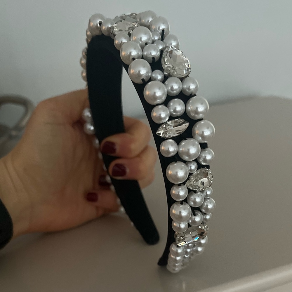 Pearl and bedazzled headband